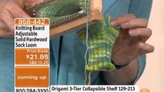 Knitting Board Adjustable Solid Hardwood Sock Loom [upl. by Dickinson]