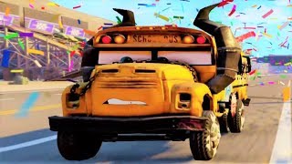 Cars 3 Driven to Win School Bus Miss Fritter Racing HD [upl. by Anyaled]