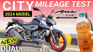 TVS Apache RTR 160 4V 2024 Model Mileage Test  Apache RTR 160 4V Mileage Ride ReviewOn Road Price [upl. by Locin]