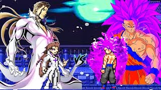 aizen all tranformasi vs goku 1000 years old mugen [upl. by Siroled12]