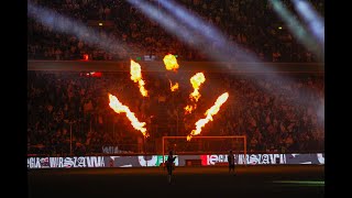 Pokaz multimedialny i Sen o Warszawie LegiaWarszawa WidzewŁódź pyro oprawa ultras PiotrGalas [upl. by Russel]