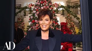 Kris Jenner On Her KardashianJenner Family Christmas Holiday Décor  Architectural Digest [upl. by Arta]