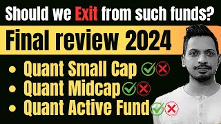 Quant Mutual Fund  Quant Small Cap  Quant Midcap  Quant Active Fund  Final review 2024 [upl. by Sille]