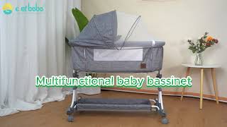 Craft Child丨Multifunctional heightadjustable baby bassinet [upl. by Palmore430]