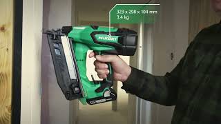 HiKOKI NT1865DADMB Cordless Finish Nailer for consistent nailing performance [upl. by Erastatus]