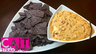 Homemade Queso Dip Recipe  Velveeta Cheese Dip  Cait Straight Up [upl. by Zealand]