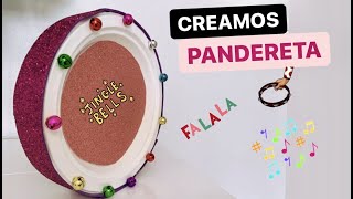 Cómo hacer una PANDERETA  1 2 3a CREAR  Instrumentos  Manualidades [upl. by Colpin]