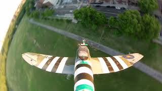 Hawker Tempest RC Plane FPV Flight Beautiful Evening to Fly Aerobatics [upl. by Atsocal381]