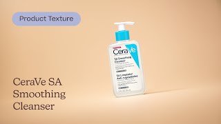 CeraVe SA Smoothing Cleanser Texture  Care to Beauty [upl. by Karlens139]