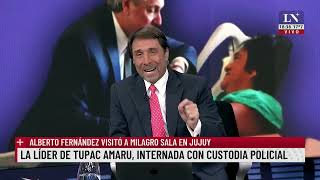 Alberto viajó a Jujuy para visitar a Milagro Sala Se encuentra internada por una trombosis venosa [upl. by Ahron]