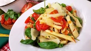 Pasta al fierrito con salsa mediterránea [upl. by Ahearn]