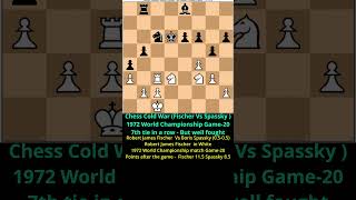 20 Chess Cold WarJames Fischer Vs Boris Spassky 1972 Chess Championship Game 20 7th consecutive Tie [upl. by Ainerol479]