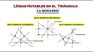 LÍNEAS NOTABLES EN EL TRIÁNGULO La Mediatriz [upl. by Manup]