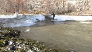 River Surfing Deschutes Trestle Hole Wave [upl. by Schach]