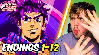 Who Is JOJO  JOJOS BIZARRE ADVENTURE Endings 112 First Time Reaction [upl. by Naujuj344]