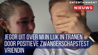 Emotionele onthulling Jegor Over Mijn Lijk huilt bij zwangerschapstest vriendin [upl. by Frayne]