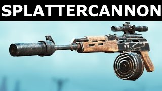 Fallout 4 Nuka World  Splattercannon  New Unique Automatic Rifle In Action [upl. by Ohcirej]