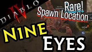 Nine Eyes Rare Spawn Location Diablo 4 [upl. by Ecirtnahs91]