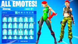 CAMMY Skin Showcase with All Fortnite Dances amp Emotes [upl. by Aicirtam]