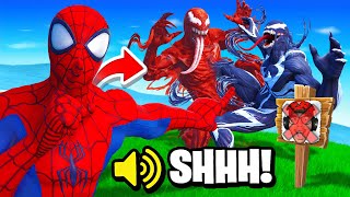 I went UNDERCOVER in a SPIDERMAN vs VENOM vs CARNAGE Tournament Fortnite [upl. by Dinerman]