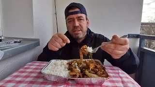 Asia Food  Gebackenes Hähnchen mit Gemüse und Reis [upl. by Sirroned]