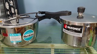 Hawkins Triply cooker vs bergner Triply cooker reviewcooker hawkinsbutterflyprestige skpr [upl. by Mera]