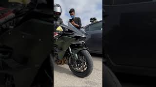 KAWASAKI NINJA H2R ROARING ON ROAD h2r h2rsound h2rtopspeed kawasakininjah2r viral shorts [upl. by Paxton334]