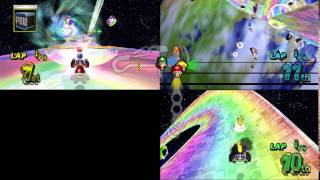 Mario Kart Wii  4 Player  Dolphin emu [upl. by Kilmarx]