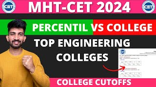 MHTCET Percentile wise Best Engineering Colleges 2024  MHTCET Engineering College Cutoffs 2024 [upl. by Andersen47]