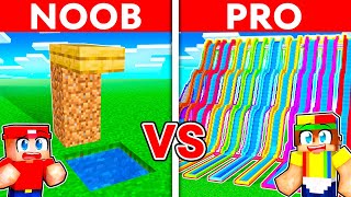 NOOB vs PRO WATER PARK Build Challenge in Minecraft [upl. by Yesac909]