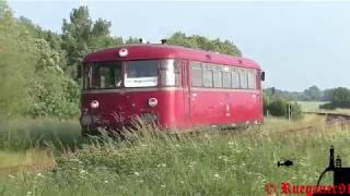 HD Press BR 796 Schienenbus mit Pfiff Ersatzverkehr auf Rügen [upl. by Anawyt138]