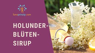 Hollersaft selber machen Das einfache Holunderblütensirup Rezept für einen gesunden Holundersaft [upl. by Atalya849]