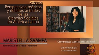 Conferencia Maristella Svampa [upl. by Yeliac140]