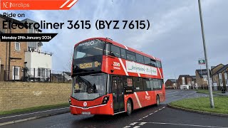 Ride on Translink Foyle Metro 3615 Wright Electroliner BYZ 7615 [upl. by Macfadyn888]