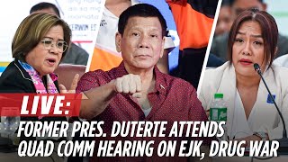 LIVE House resumes quad comm hearing on EJK Duterte drug war  November 13 [upl. by Dee Dee]