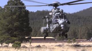 Eurocopter EC 725 Caracal Landing and Takeoff Angel Thunder 2014 [upl. by Geddes]