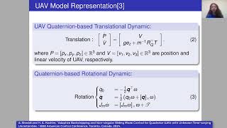 2024 IEEE American Control Conference ACC Backstepping Sliding Mode Control for Quadrotor UAVs Arezo [upl. by Kurr]