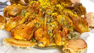 How to Make Persian Dill Rice باقالی پلو با مرغ  Baghali Polo ba Morgh l Flavorsome Kitchen [upl. by Pinkerton868]