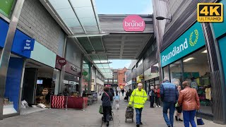 Swindon Town Centre  Walking Tour 4K [upl. by Repard442]