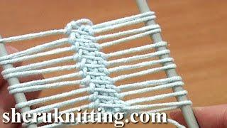 Hairpin Lace Strip Beautiful Cord In The Middle Tutorial 16 Single Crochet Around Loop [upl. by Eeram]