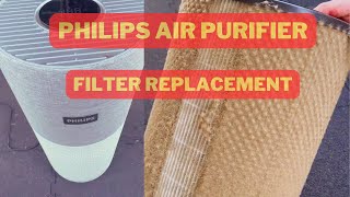 Philips Air Purifier Filter Replacement 3000 Series  How Dirty It Is After 1 Year [upl. by Glynn]