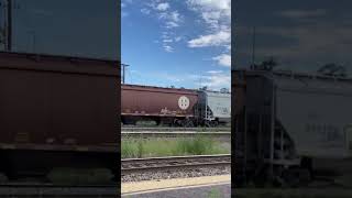 Super loud amp annoying high pitched sound of train putting on brakes amp Train coming to complete stop [upl. by Atorod]