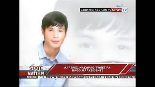 AJ Perez Car Accident in Moncada Tarlac SONA State of the Nation Address aired on April 18 2011 [upl. by Abott262]