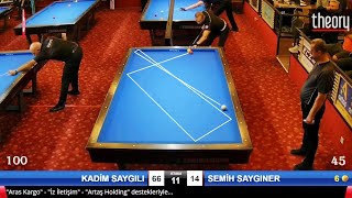 SEMİH SAYGINER vs KADİM SAYGILI  22BİLARDOMAX BALABANTHEORY HANDICAP 3 Cushion Billiards LEAGUE [upl. by Ynamad]