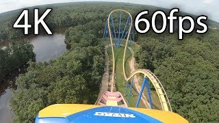 Nitro front seat onride 4K POV 60fps Six Flags Great Adventure [upl. by Pubilis]