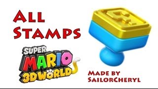 ALL STAMPS  Super Mario 3D World [upl. by Enairda227]