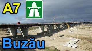 Autostrada A7  Pod peste Râul Buzău  9 Noiembrie 2024 [upl. by Kirred193]