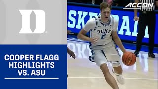 Duke Cooper Flagg Highlights vs Arizona State [upl. by Even]