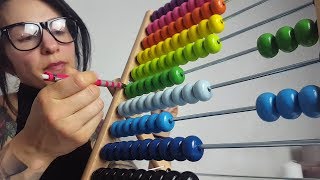 ASMR  Writing  Typing  Wooden Beads [upl. by Atina]