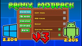 RAINIX MODPACK V3  ANDROID amp PC  Geometry Dash 2205 [upl. by Lisabet210]